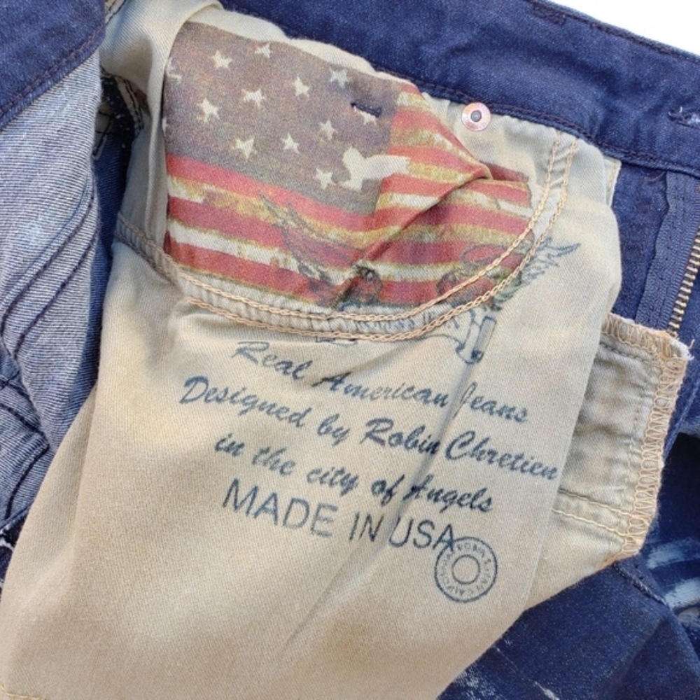 NEW ROBIN'S JEAN Motard Slim Jeans SZ 40 - Picture 7 of 8